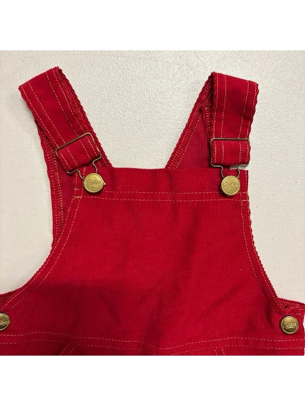 VINTAGE CARTER’S RED CORDUROY OVERALL 24 MONTHS MADE USA
